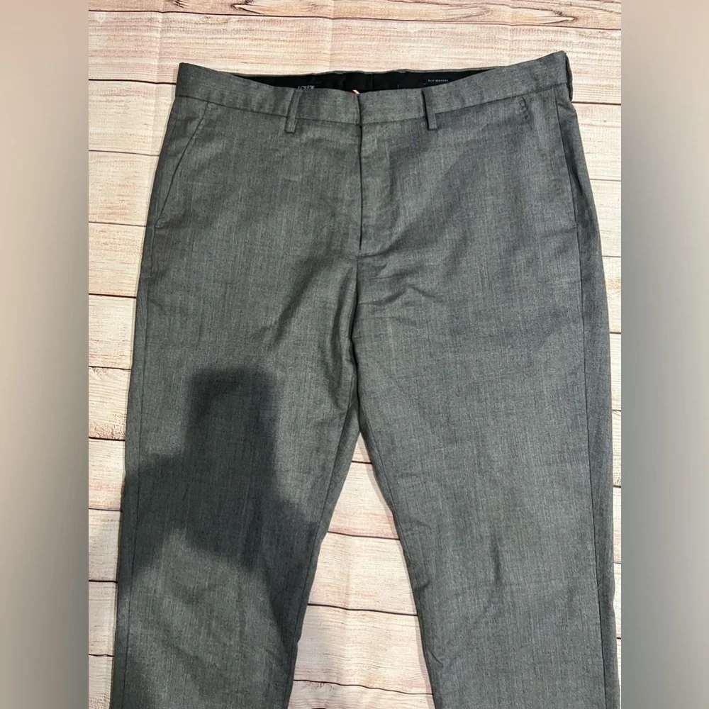 J.Crew men’s Slim Bedford gray wool pants size 36 x 32